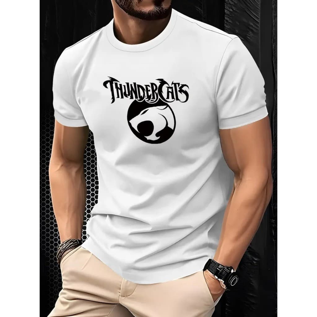 Camiseta Masculina Estampada ThunderCats Novidade Camisa 100% Algodão Estilosa