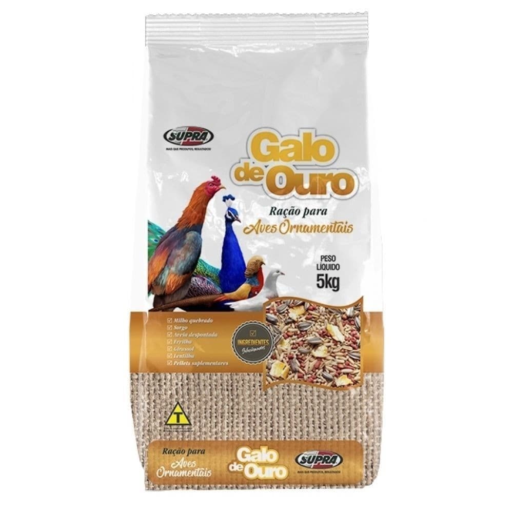 Ração Para Aves Ornamentais Galo De Ouro, Galo Indio 5.0kg