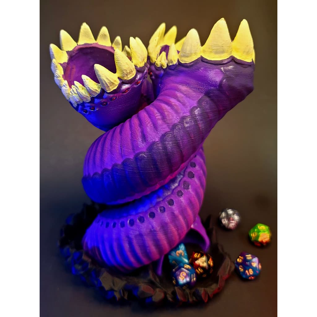 🌀🐍 Torre de Dados – Verme Abissal | Resina & Desing🌀🐍
