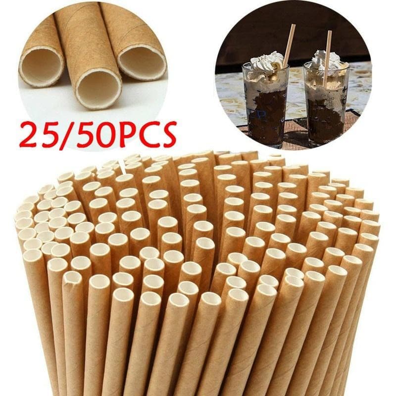 Canudos De Papel Descartáveis , 25/50 Peças , Para Chá De Bebê , Festa De Casamento , Aniversário , Decoração , Suprimen