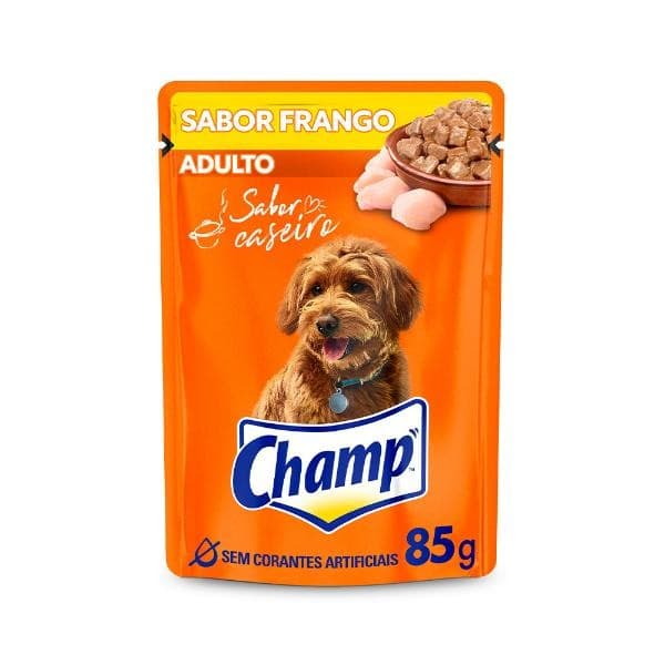 Ração Úmida Sache Champ Cães Adultos Frango 85g