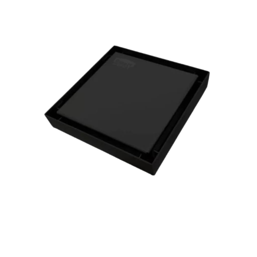 Ralo Invisível de Metal 10x10cm Acabamento Sofisticado Black