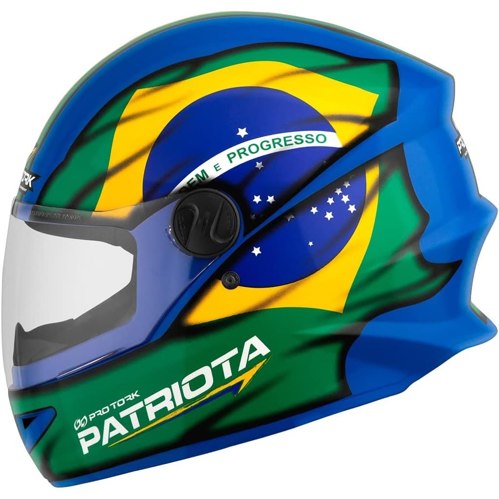 Capacete Fechado Masculino Pro Tork R8 Patriota