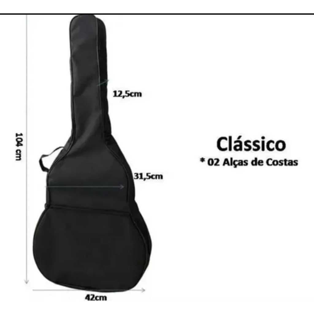 Capa Bag Para Violão Folk Simples Alça Dupla