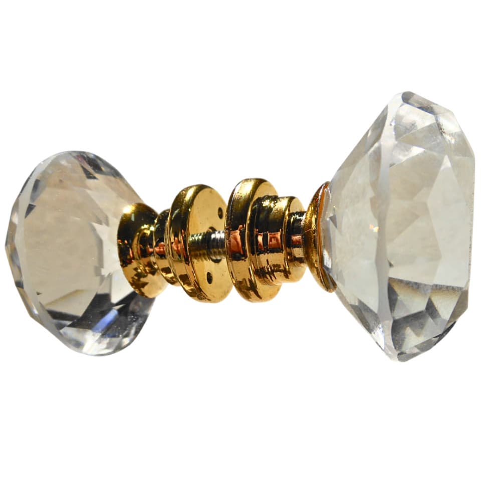 PUXADOR CRISTAL GOLD 30MM P/ PORTA BOX  BANHEIRO