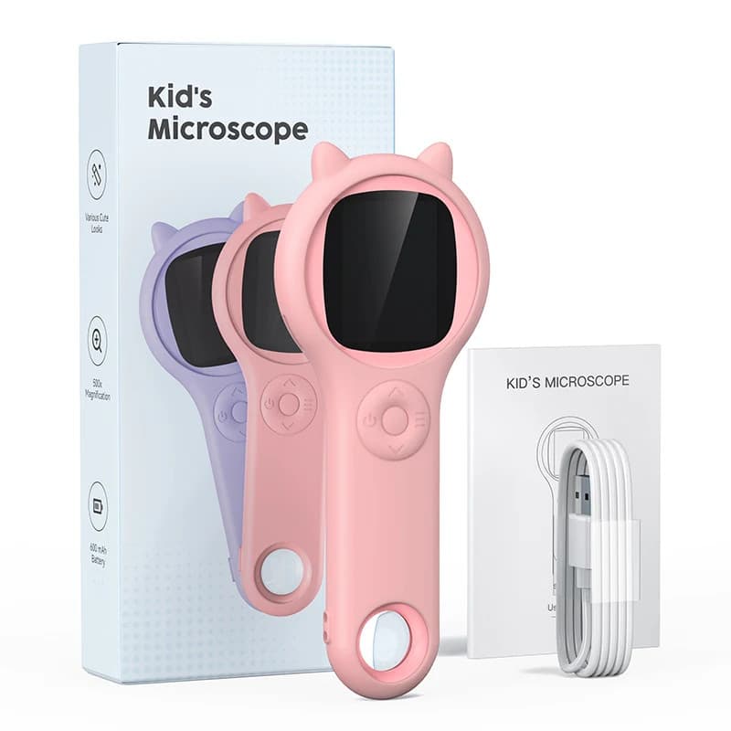 Para Crianças Brinquedos Educa 1000x/500X Mini Microscópio Infantil Com Função De Vídeo Portátil Lupa Digital