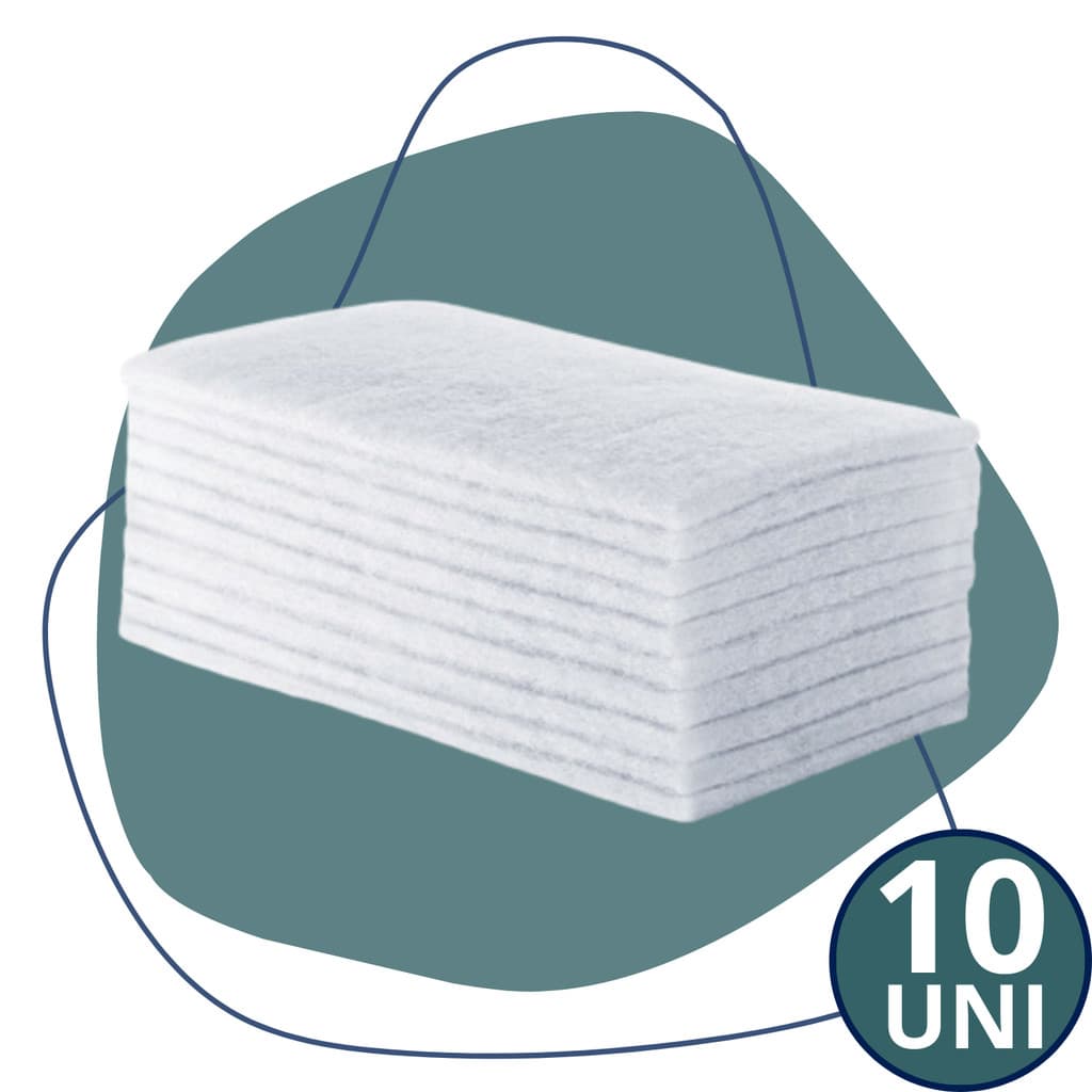 Kit 10 Unidades Fibra Limpeza Leve Macia Uso Geral Vidros Cristais Porcelanato Perfeita Limpeza Diária