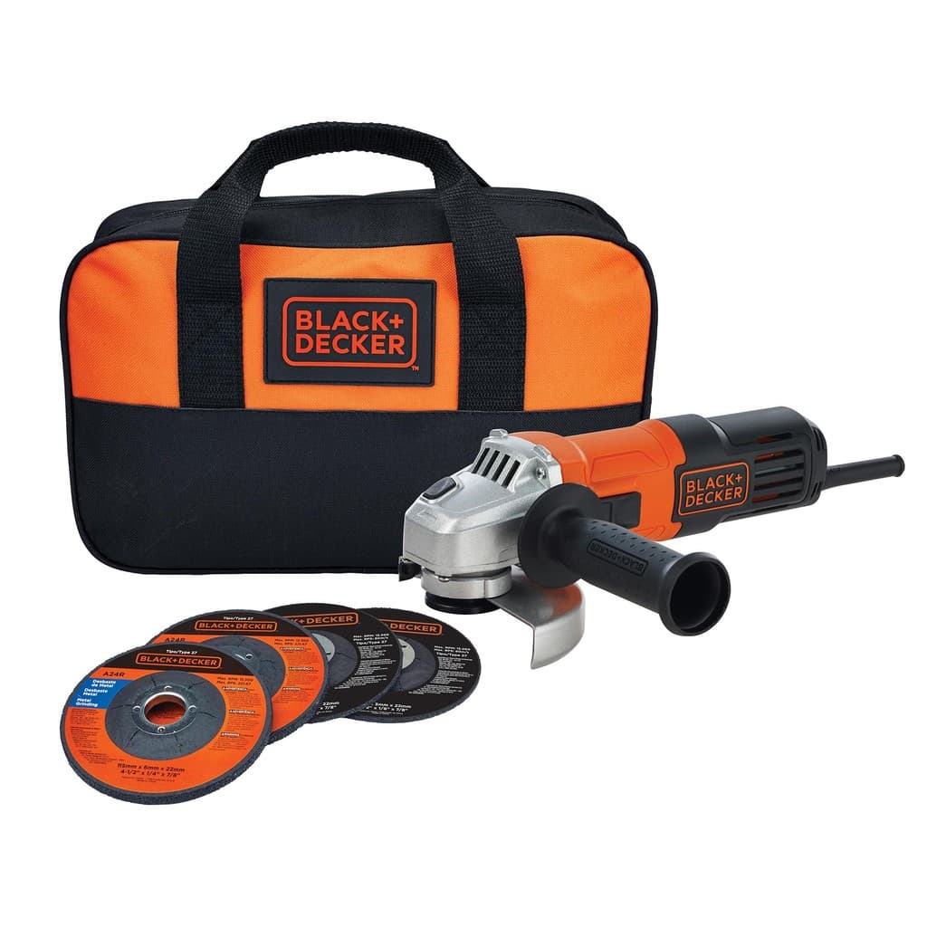 Esmerilhadeira Angular BLACK+DECKER G650K5 115mm 650W Com 4 Discos e Bolsa 110V e 220V