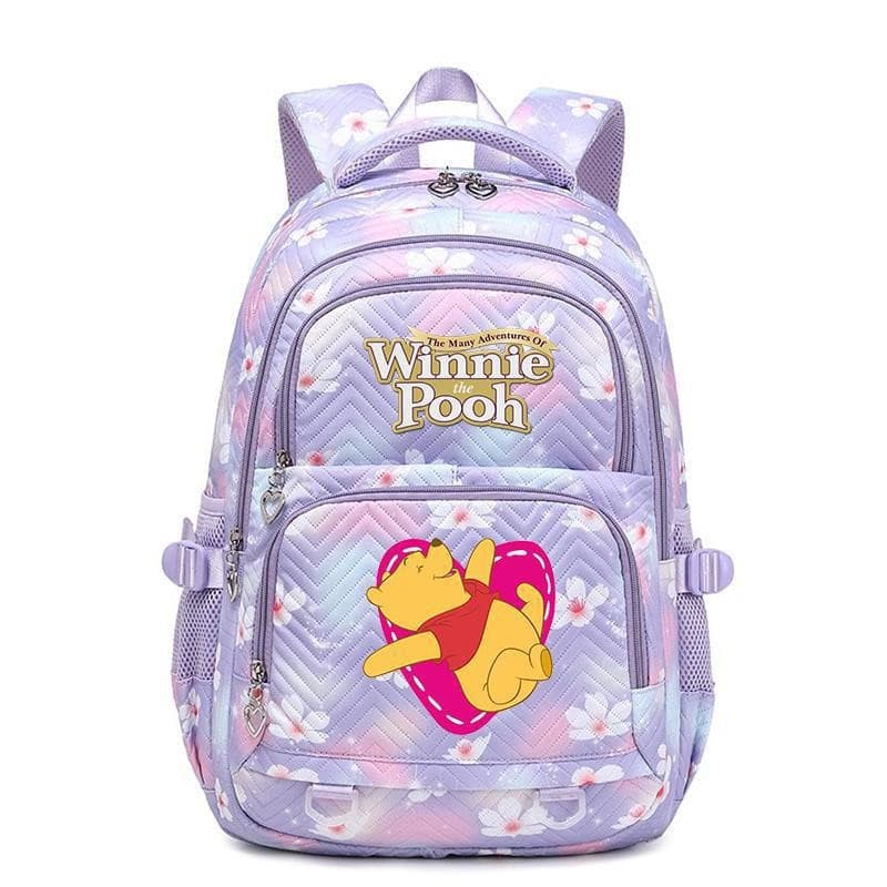 Desenhos animados Winnie the Pooh mochila adolescentes meninos meninas estudantes mochilas escolares grande capacidade e