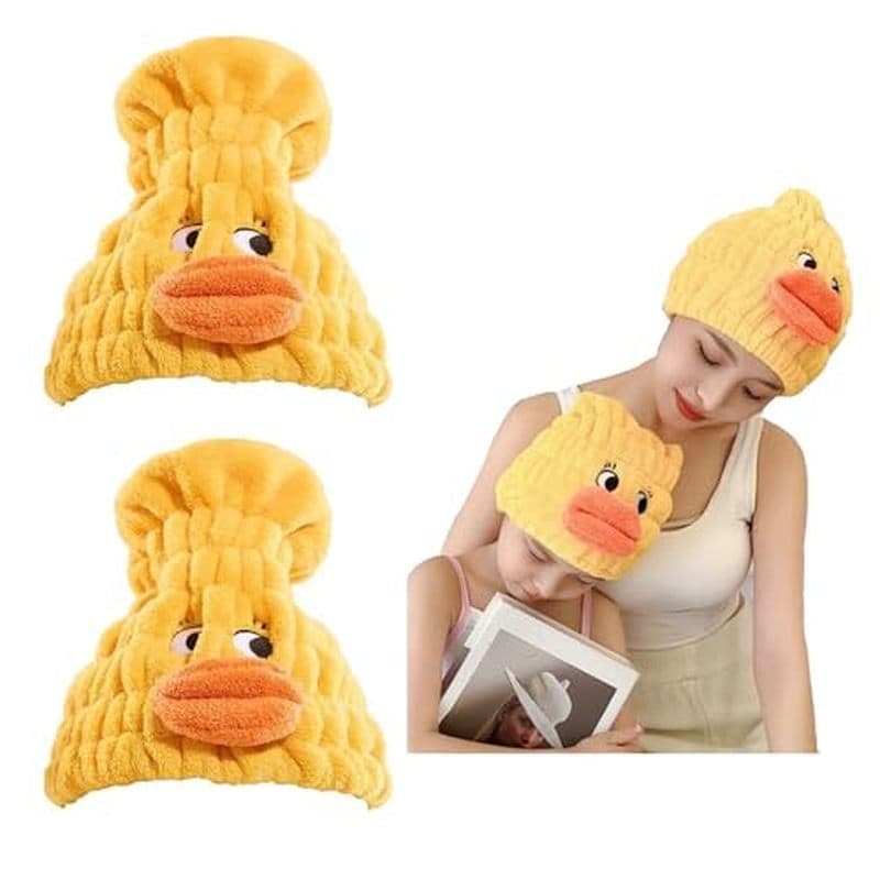 Toalhas De Secagem De Cabelo De Animais Infantis , 2 Peças De Toucas Seco De Banho De Coelho Rosa , Extrame Macias & amp