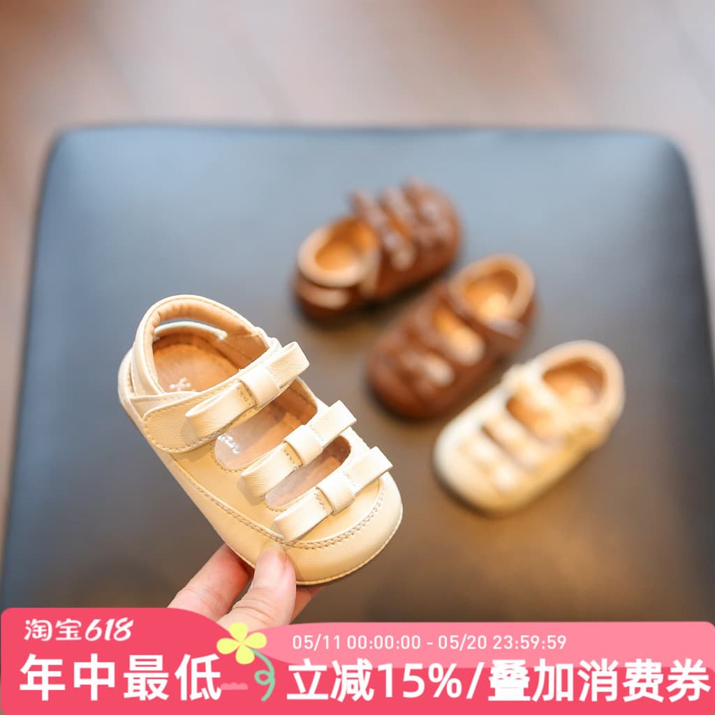 Bebê da criança sapatos de verão sandálias do bebê 112-3 anos de idade antiderrapante Baotou anti-chute sapatos da menin