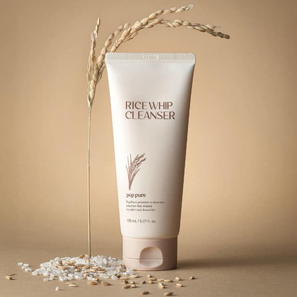 [Popfure] Rice Whip Cleanser 150ml / Limpeza Facial Profunda / Hidratante / Espuma Suave / 100% Autêntico