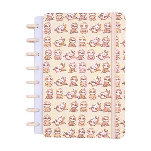 Caderno inteligente Compacto Capa Dura Folhas Reposicionaveis Sistema Disco Organizador Escolar