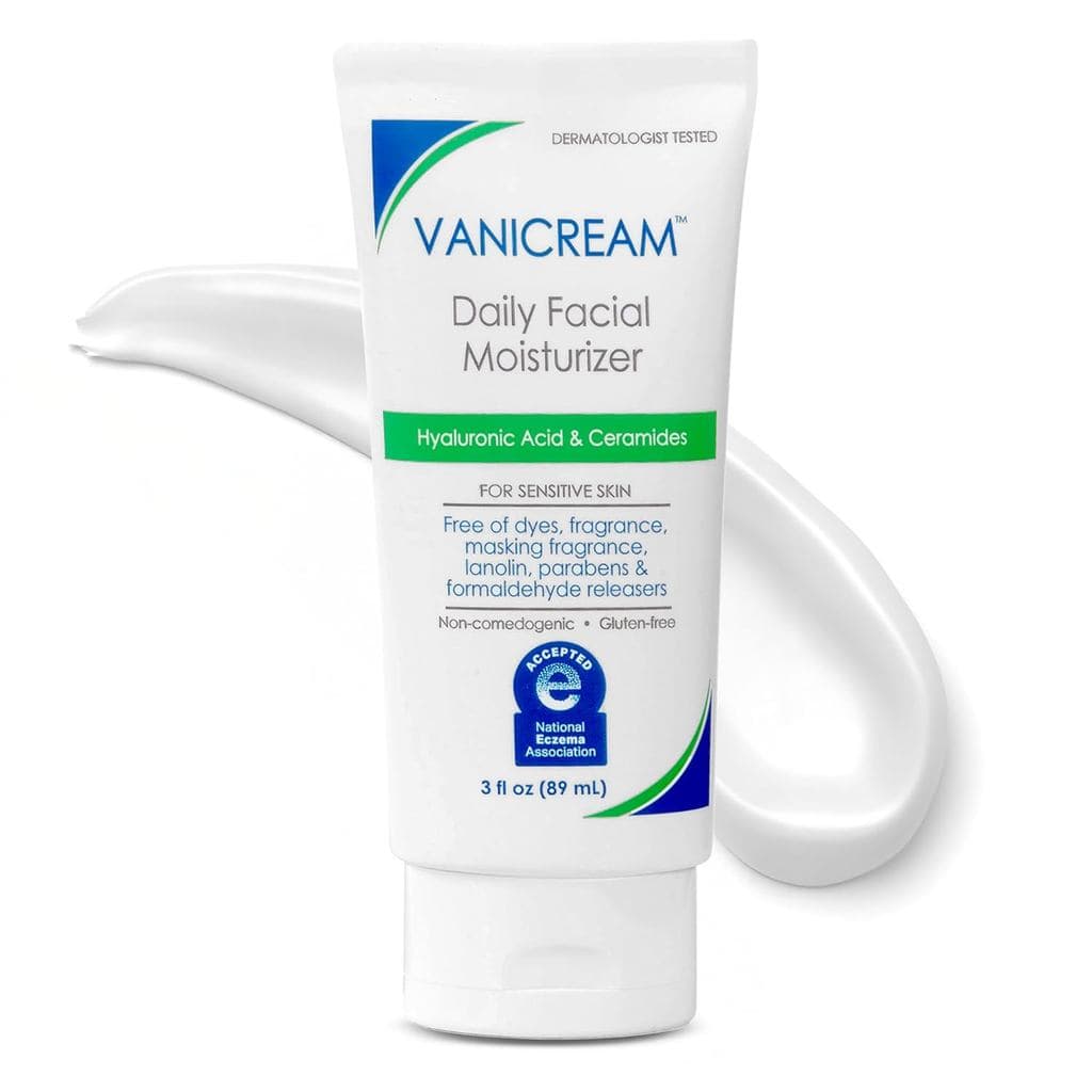Hidratante Facial VaniDaily Contém Ceramidas e Ácido Hialurônico - Livre de Ingredientes Irritantes Comuns, Adequado p