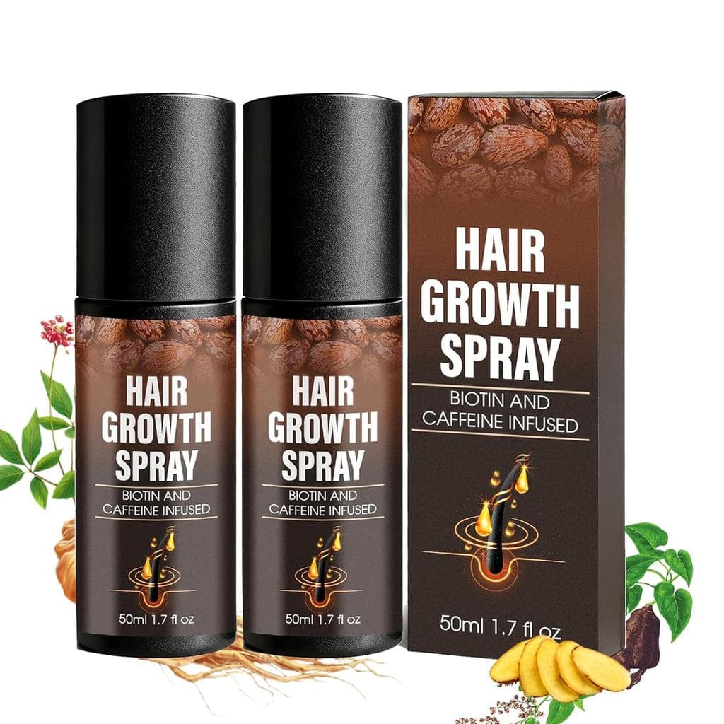 Spray Capilar, Spray de Óleo Capilar com Biotina, Raiz de Gengibre e He Shou Wu, Natural Anti-Queda para Cabelos Ralos,