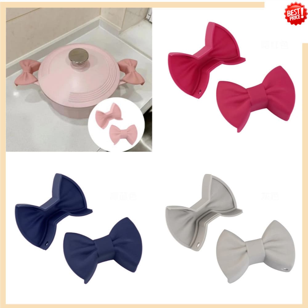 2 Pçs Luvas De Forno De Silicone Criativo Arco Forma Resistente Ao Calor Pote Suportes Para Cozinhar Mini Ferramenta De