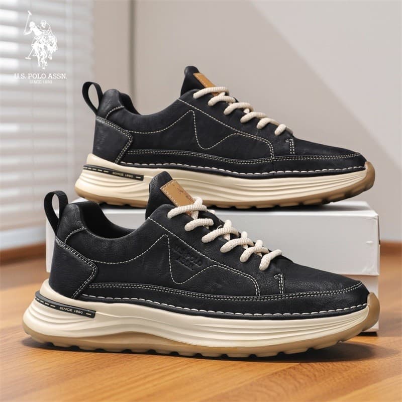 USPOLO.ASSN.Genuine Sapatos Masculinos 2026 Primavera Novo Estilo Ao Ar Livre Antiderrapante Sola Grossa All-match Espor