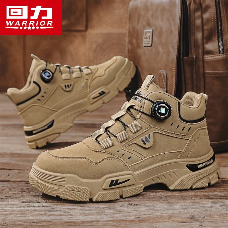 Puxar para trás botas Martin genuínas sapatos masculinos outono inverno de alta qualidade seguro de trabalho esportes fe