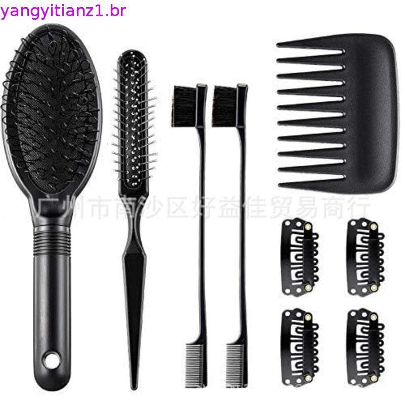 6 Peças de Pentes de Palma, Mini Escova de Bolso, Escova de Cabelo de Palma, Pentes Desembaraçadores de Dentes Largos, P