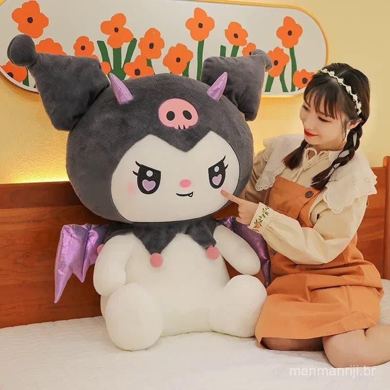 40 50 60 Cm Kawaii Grande Tamanho Brinquedos de Pelúcia Demon Kuromi Boneca Angel Melody Almofada Aniversário e Presente