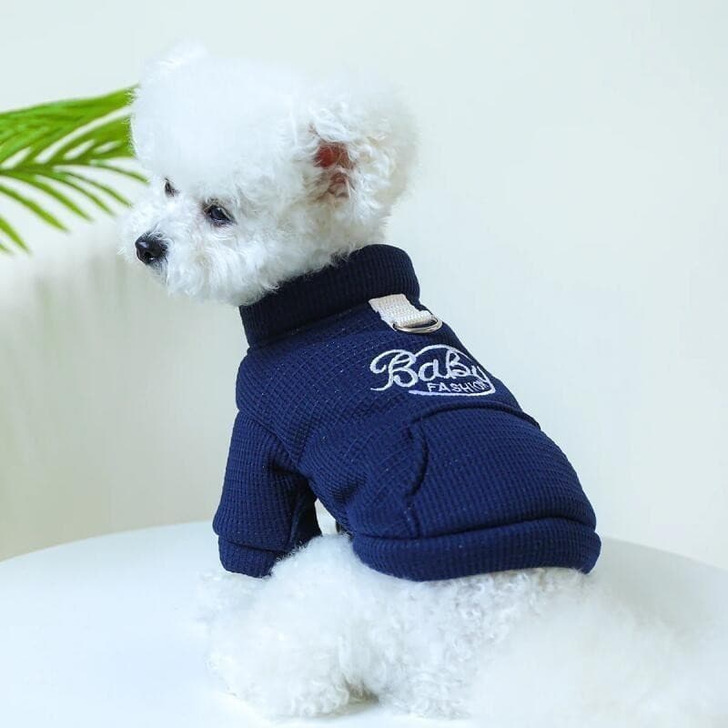 Roupas Para Animais De Estimação Cão Gato Outono E Inverno Pelúcia Engrossado Pulôver Quente Em Torno Do Pescoço Com Fiv