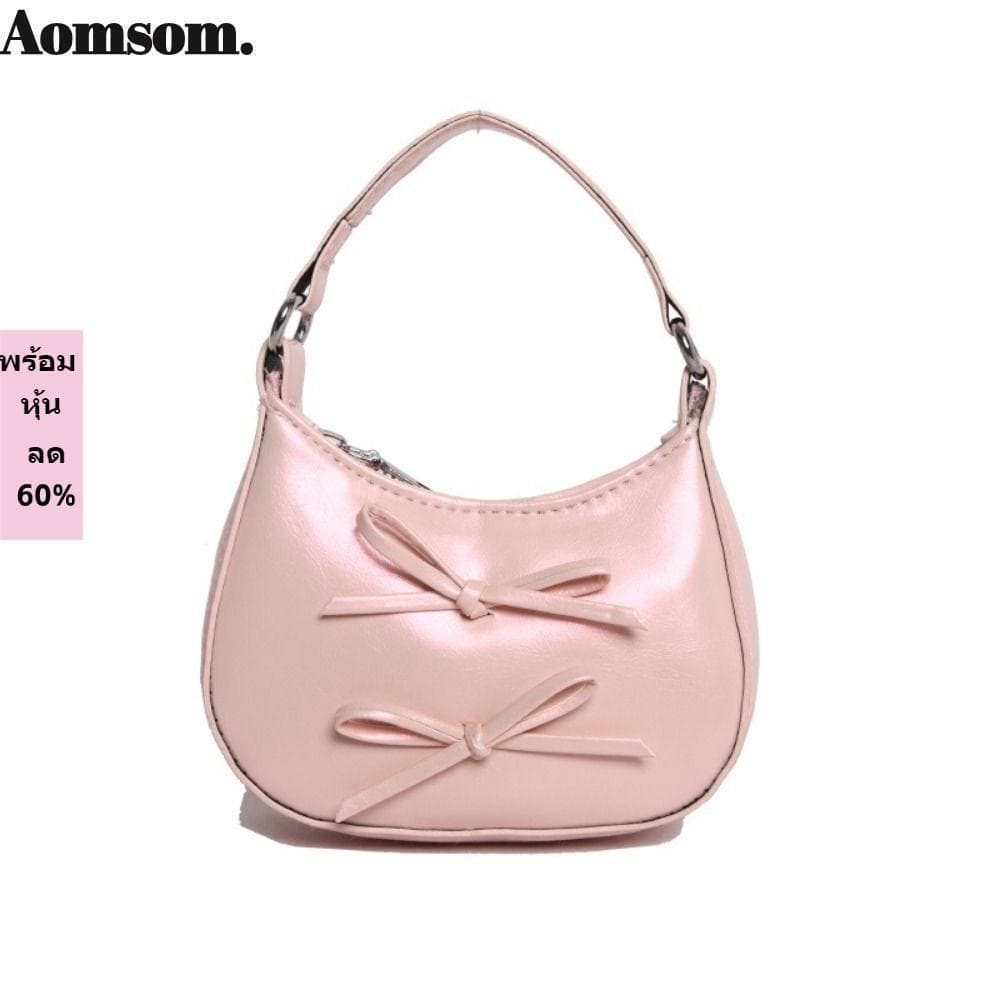 Bolsa Crossbody AOMSOM , Mini Nas Axilas Com Nó Borboleta , De Ombro Único PU Fashion Feminina