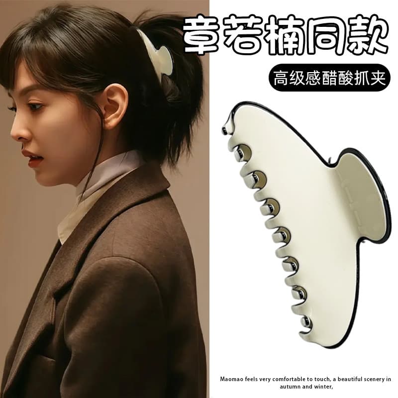 Grampo de cabelo coaxial duro capítulo Ruonan mesmo estilo feminino 2026 novo estilo High-End bobina de acetato grampo d