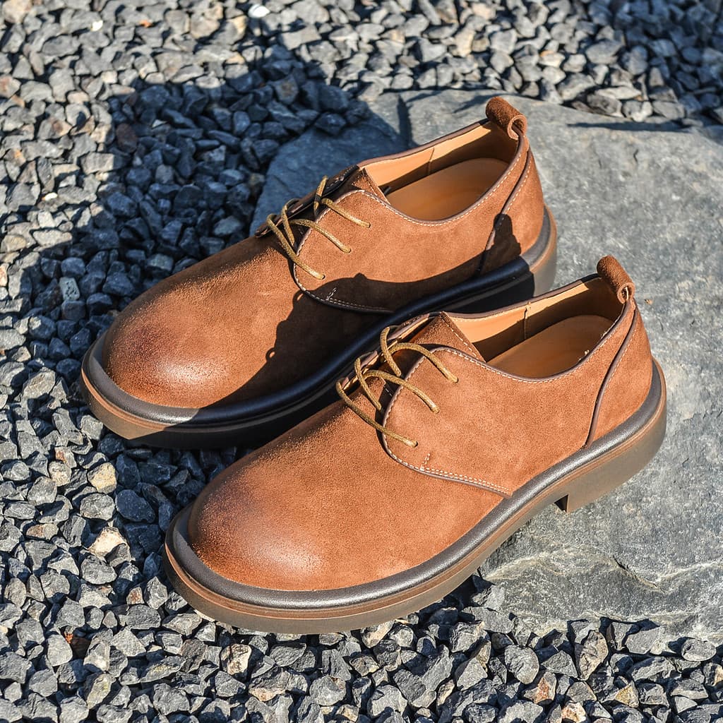 Americano Retro baixo-Top macacão sapatos de couro genuíno estilo britânico Derby sapatos masculinos sapatos de couro ca