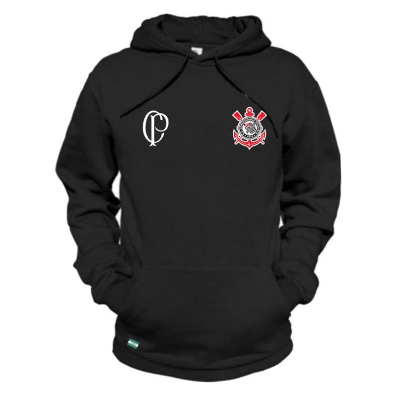 Blusa Moletom  Canguru Casaco Timão Futebol Corinthians Blusa de Frio Torcedor Futebol Corintiano Inverno 2025