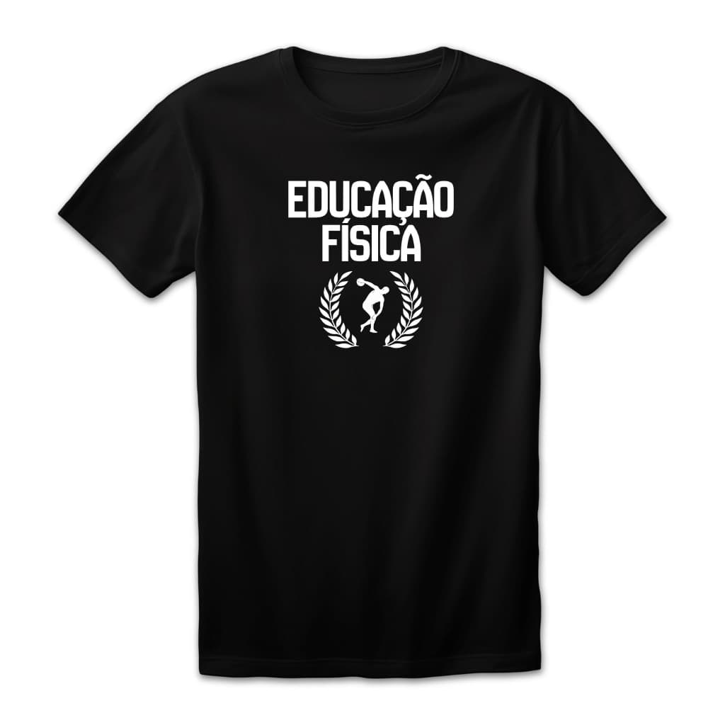 Camiseta Unissex Algodão Estampa Educação Física Esporte Faculdade Saúde Profissão Casual Promoção