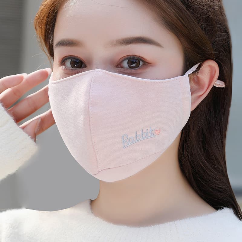 Máscara feminina de alto valor 2024 novo estilo puro algodão moda versão coreana outono inverno à prova de frio quente l