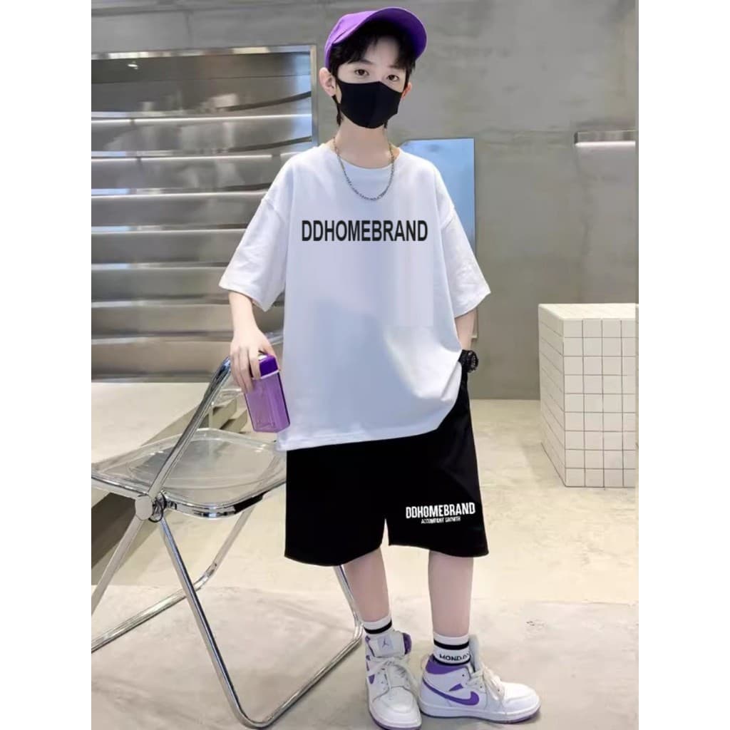 Puro algodão meninos terno verão novo estilo 2024 crianças de manga curta camiseta calças finas moda Casual terno de dua
