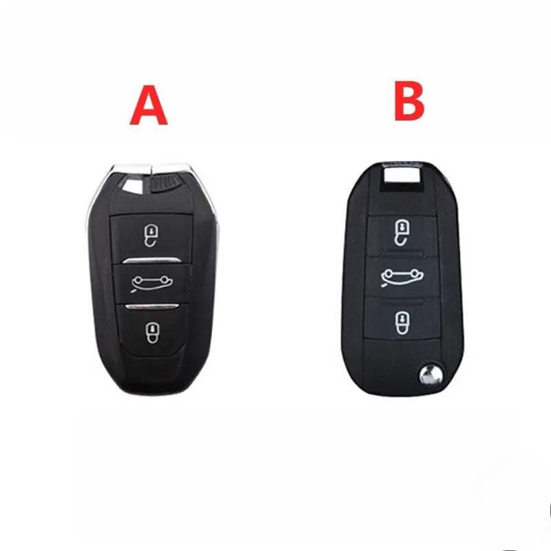 [Estoque Pronto] Estojo Para Chave De Carro Peugeot 408 2008 3008 4008 301 508 308S 407zinco Liga + Microfibra De Couro