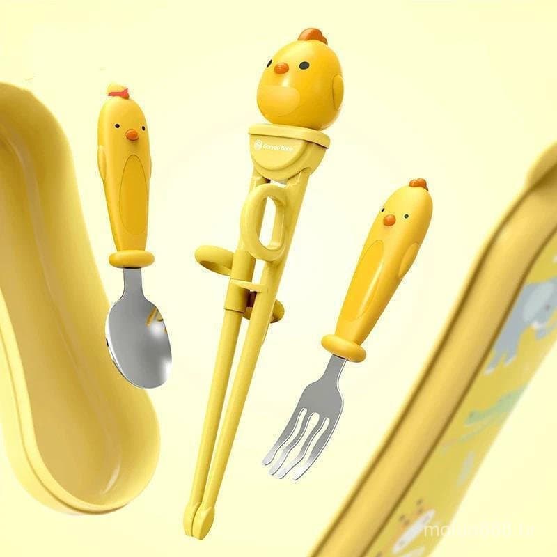 Conjunto de utensílios de mesa infantis 2025, utensílios de alimentação em aço inoxidável, pequenos acessórios de mesa