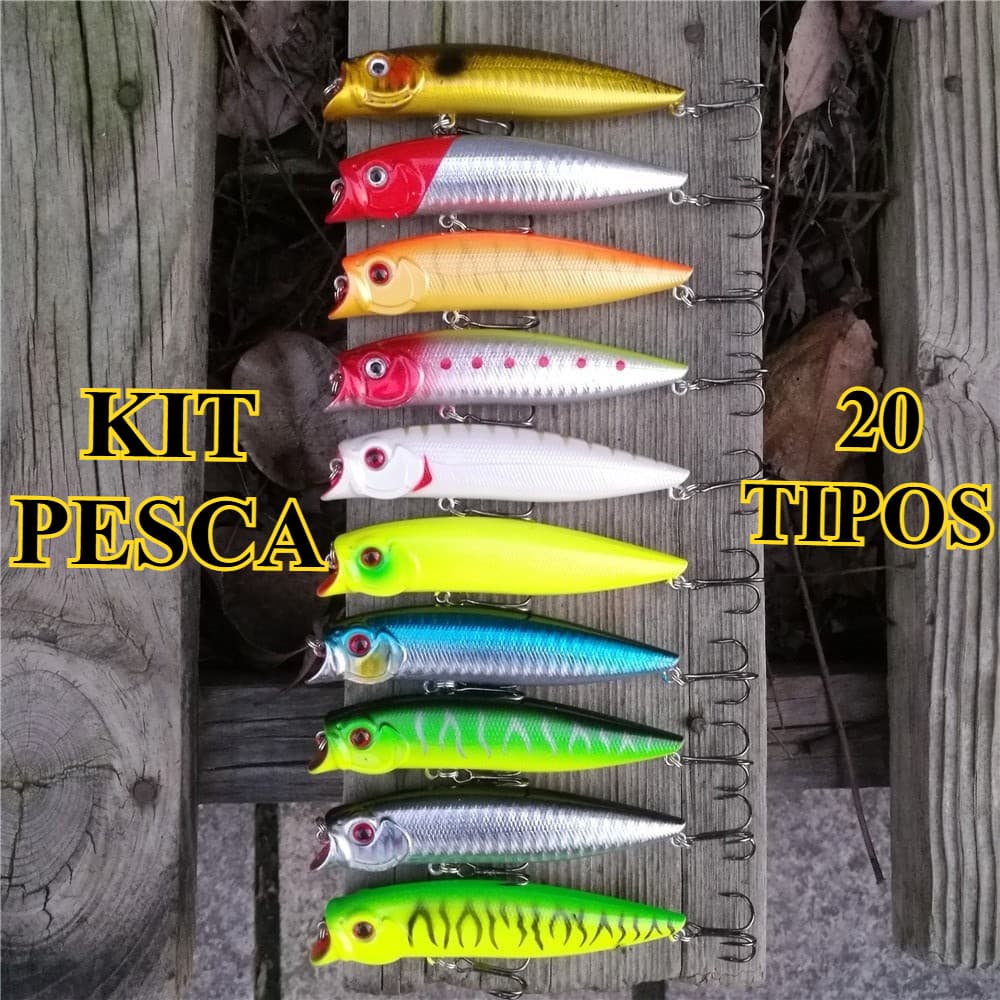 Isca Artificial Popper Superfície 9cm 12g Pesca Tucunaré Traíra Robalo