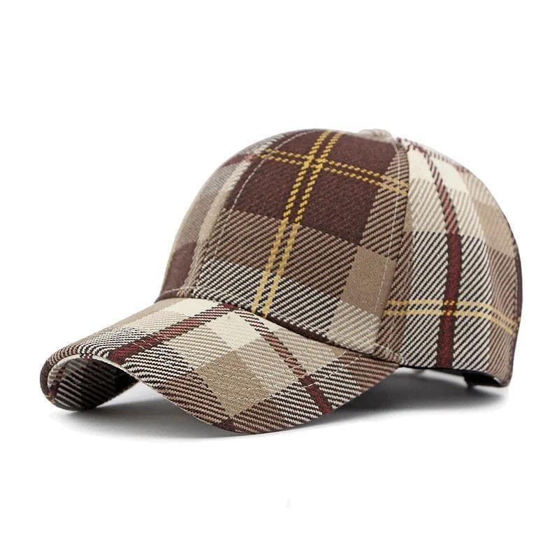 Boné De Beisebol Clássico Houndstooth Para Homens E Mulheres , Chapéu De Sol Respirável Primavera Outono , Casal Xadrez