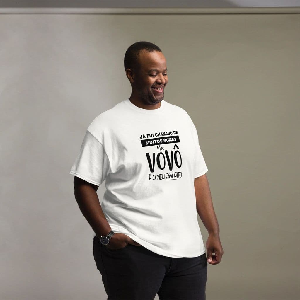 Camisa Masculina Plus Size Já Fui Chamado de Muitos Nomes Mas Vovô é o Meu Favorito