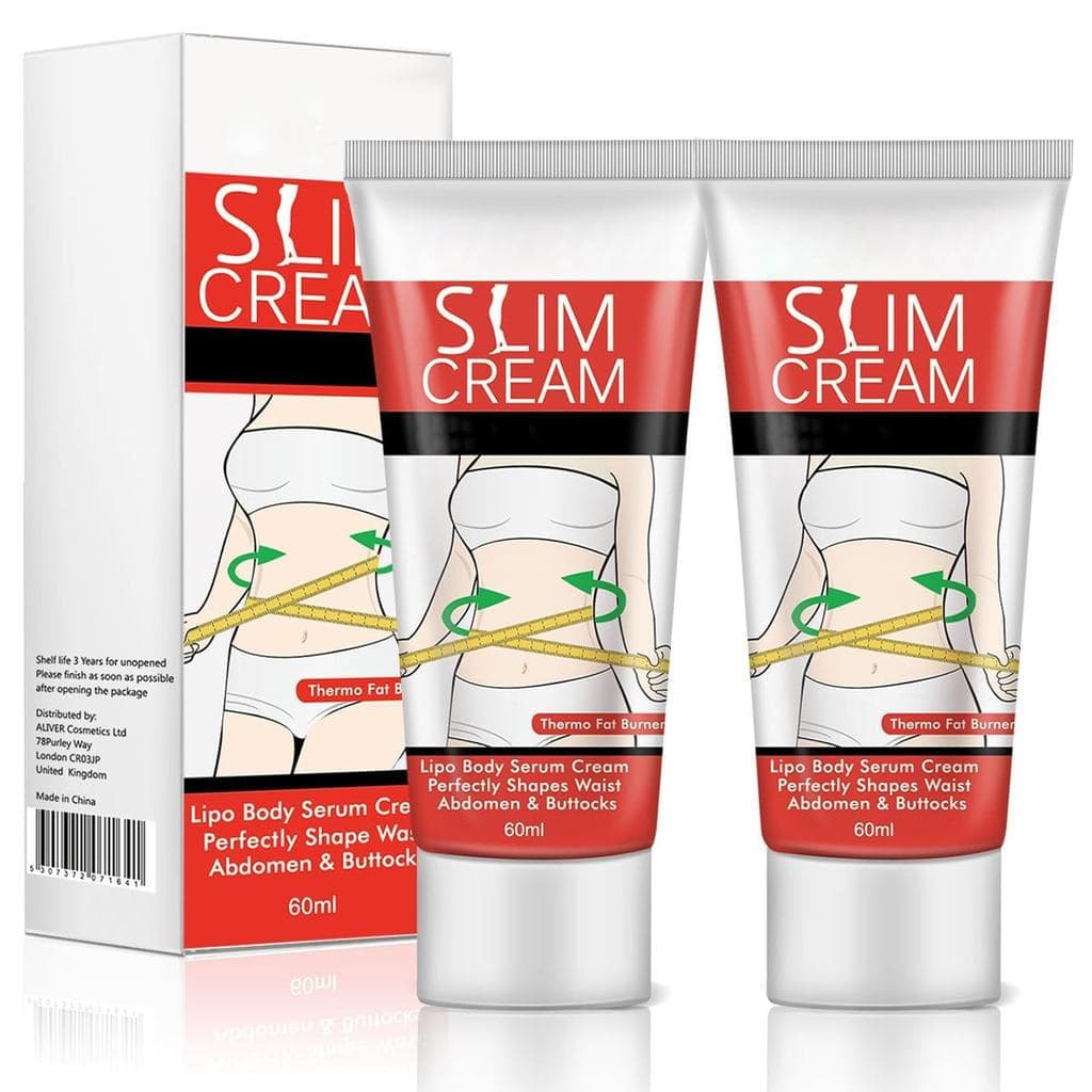 Cuidados com a pele, cuidados faciais, cuidados com o rosto. Creme quente em embalagem dupla, creme emagrecedor e queima