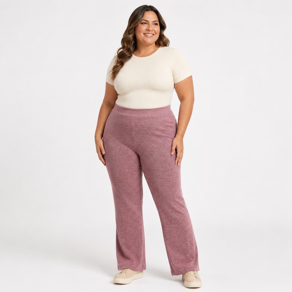 Calça Pantalona  Lãzinha Plus Size Feminina