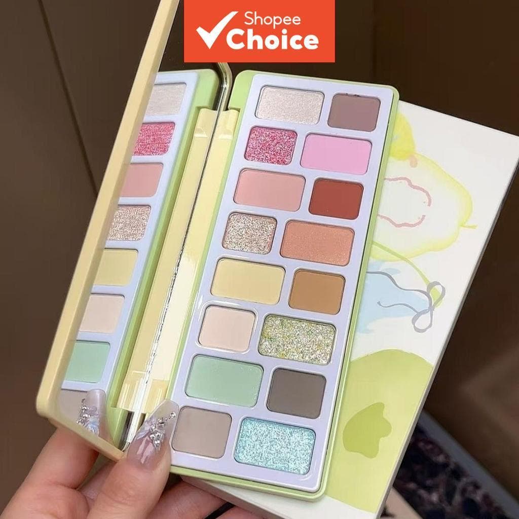 KAPEINE Paleta de Sombras 16 Cores - Creme de Lima - Maquiagem Natural para o Dia a Dia e Palco