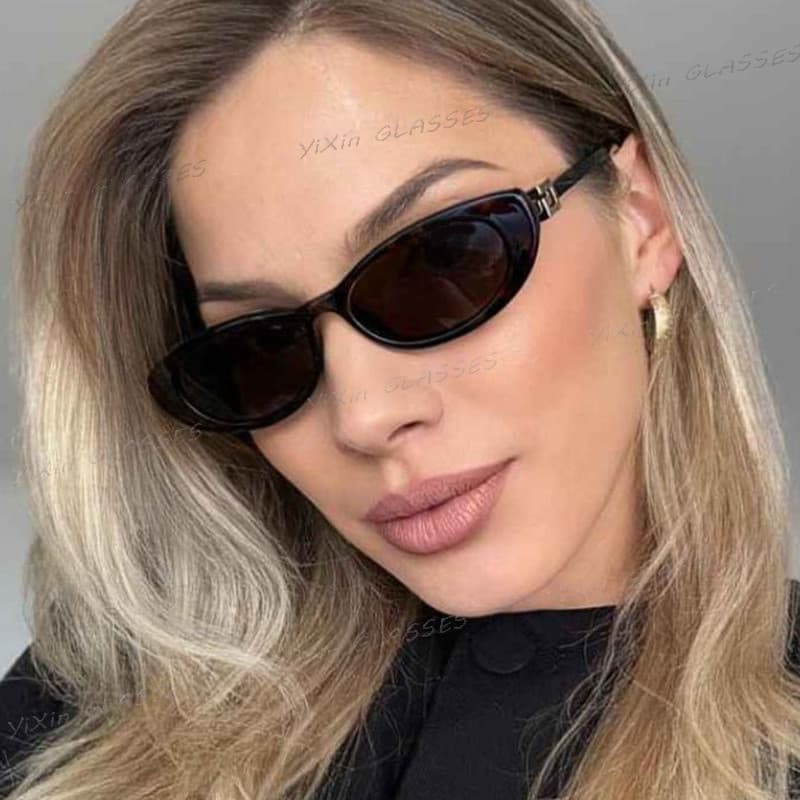 Óculos De Sol Femininos Ultraleves Retrô Com Armação Pequena Olho De Gato De Alta Qualidade À Prova De Ultravioleta Moda