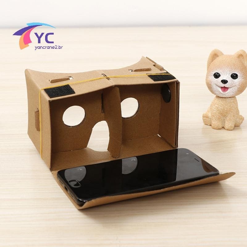 Óculos de realidade virtual 3D YCBR de papelão de 1 peça, adequados para Android ou smartphones novos.