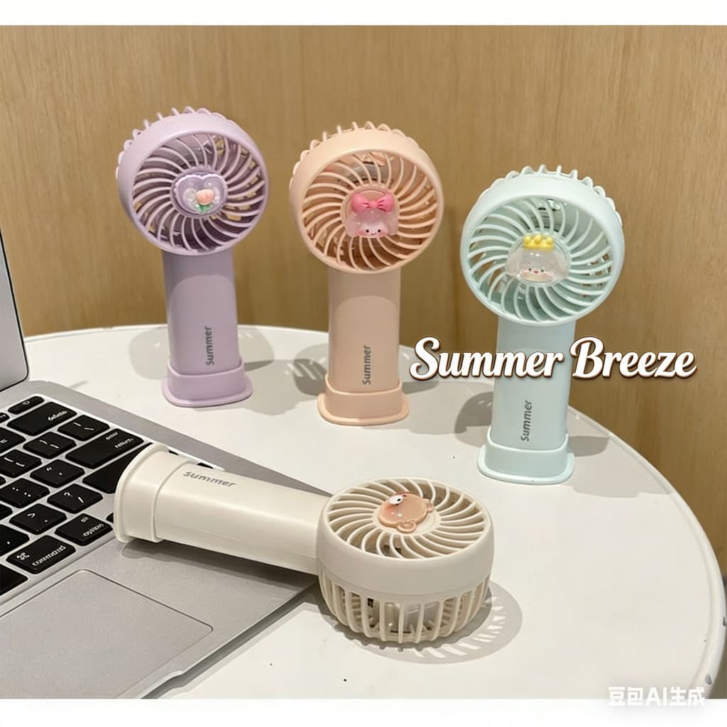 Mini Ventilador Portátil Recarregável USB De Resfriamento Vento Forte Mesa Silenciosa Para Uso Em Viagens