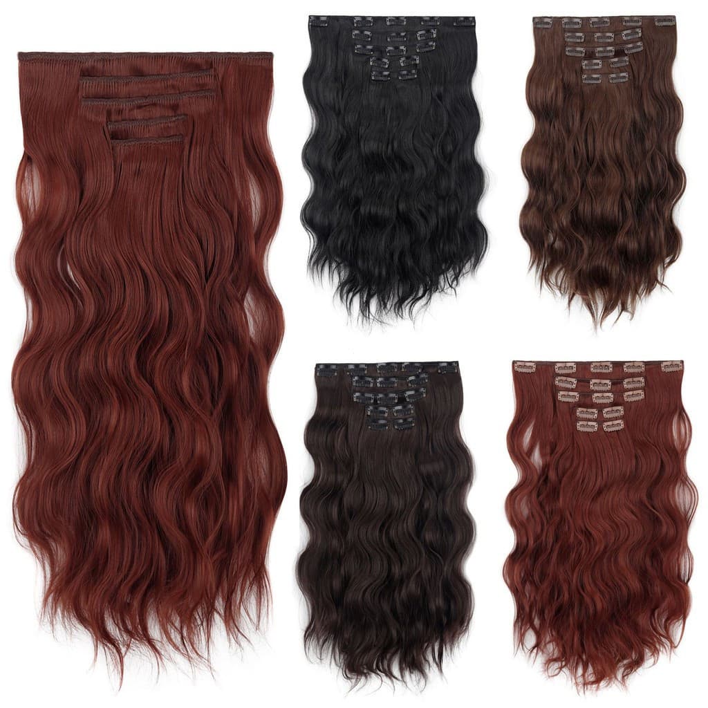 Europeu americano comércio exterior água ondulação extensão do cabelo peça peruca 5 peça conjunto clipe de cabelo 15 car