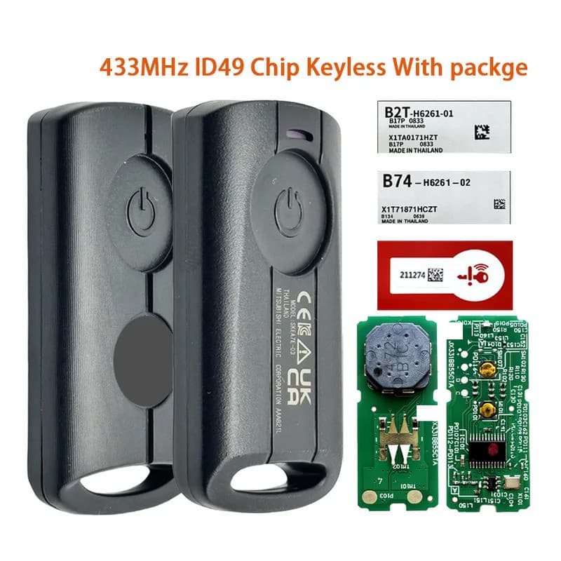 Chave De Controle Remoto Para Motocicleta Sobressalente SKEA71-03 , 433.92 Mhz ID49 Chip Substituição Inteligente Fit Ya