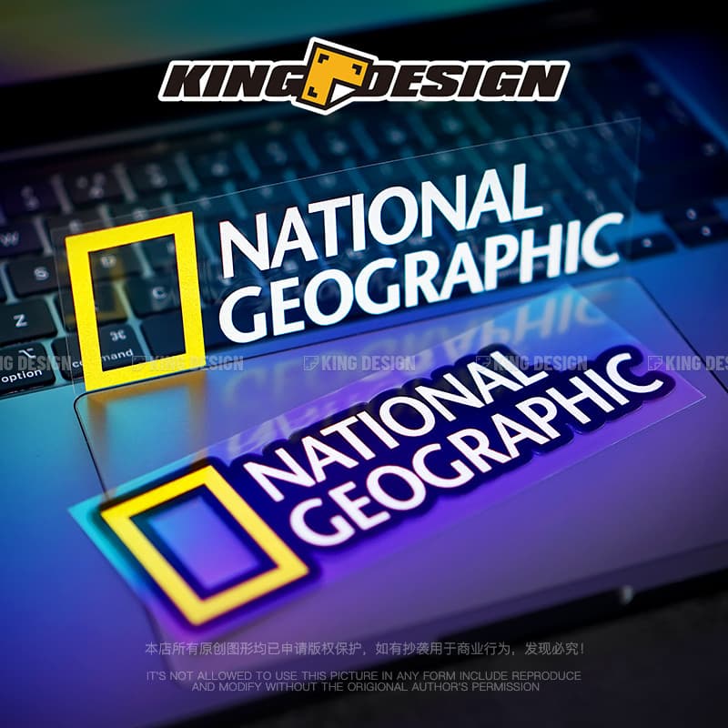 Adesivos para veículos elétricos National Geographic Discovery Adesivos refletivos Triângulo para carro Janela lateral A
