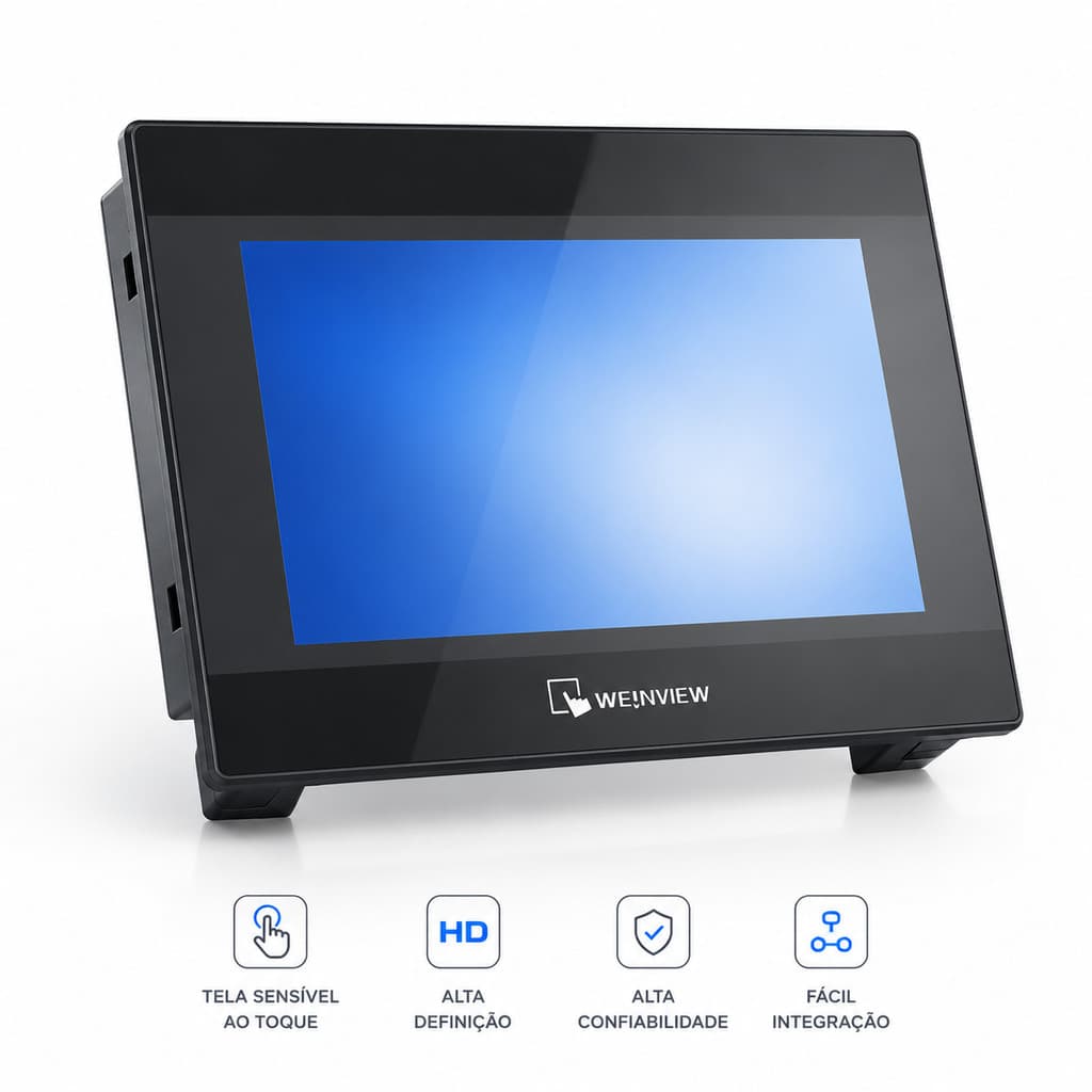 Painel IHM Weintek MT6071iP Display Touch 7 Pol 24V Industrial