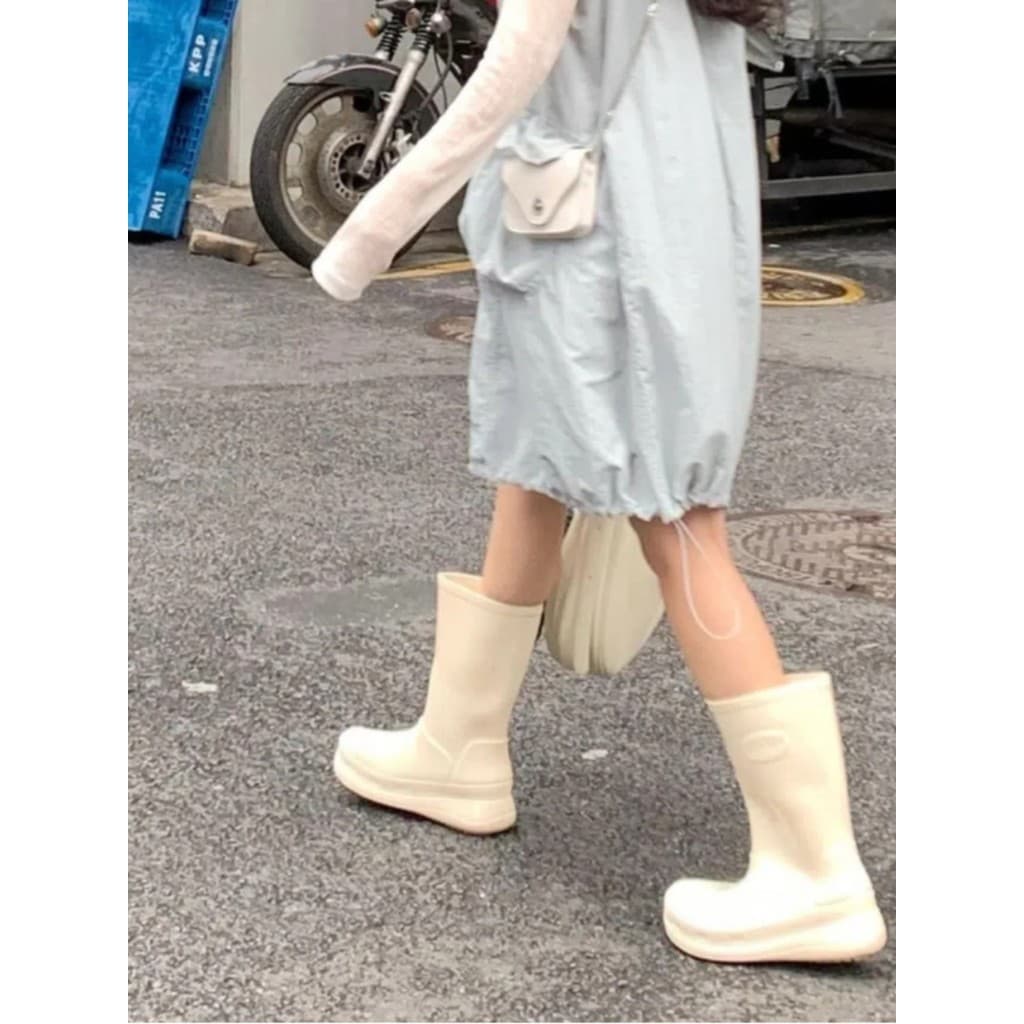 Botas de chuva femininas Silicone antiderrapante 2024 novo estilo adulto moda estilo exterior Wear impermeável antiderra