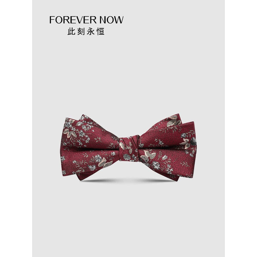 Retro vermelho casamento gravata borboleta masculino casamento noivo padrinhos terno camisa duplo padrão arco High-End s