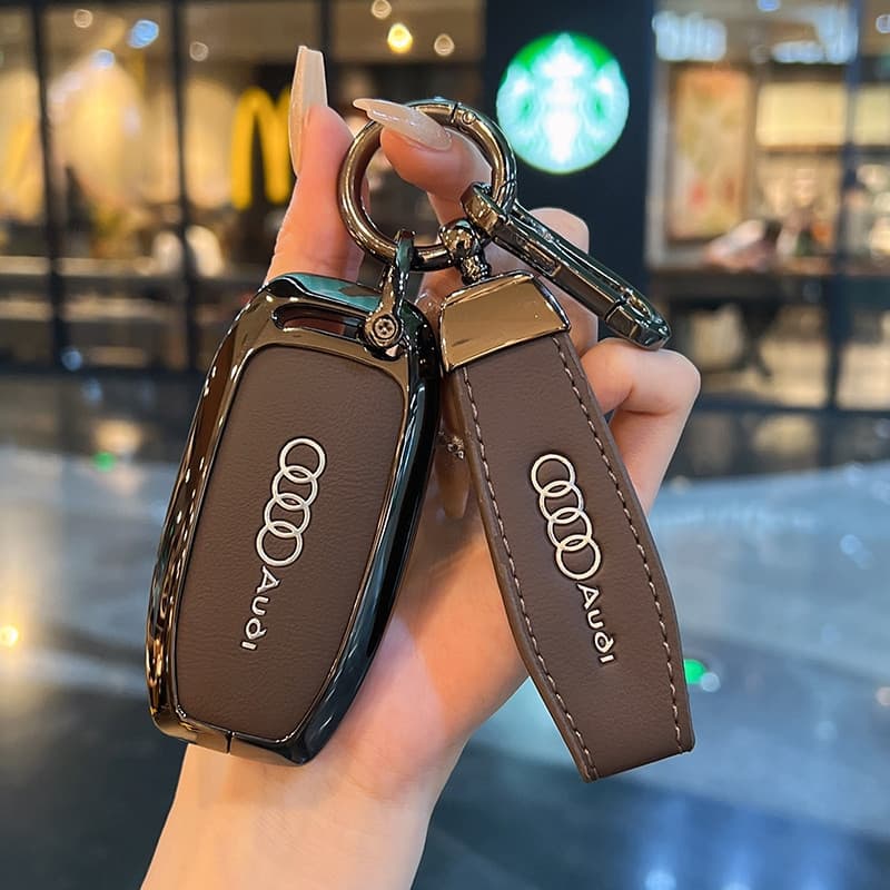 [Em Estoque] Capa de Chave de Carro em Liga de Zinco para Audi A1 A4 A6 A3 8p S7 R8 Rs3 Q2 Q3 Q5 Proteção Integrada HEPG